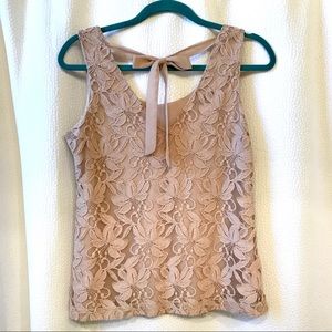 LC Lauren Conrad Blush Pink Lace Top -  Small